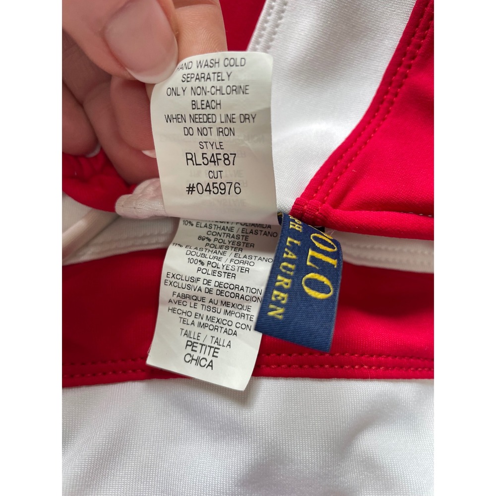 Polo by Ralph Lauren Red White and Blue American Flag Triangle Bikini - Picture 7 of 9